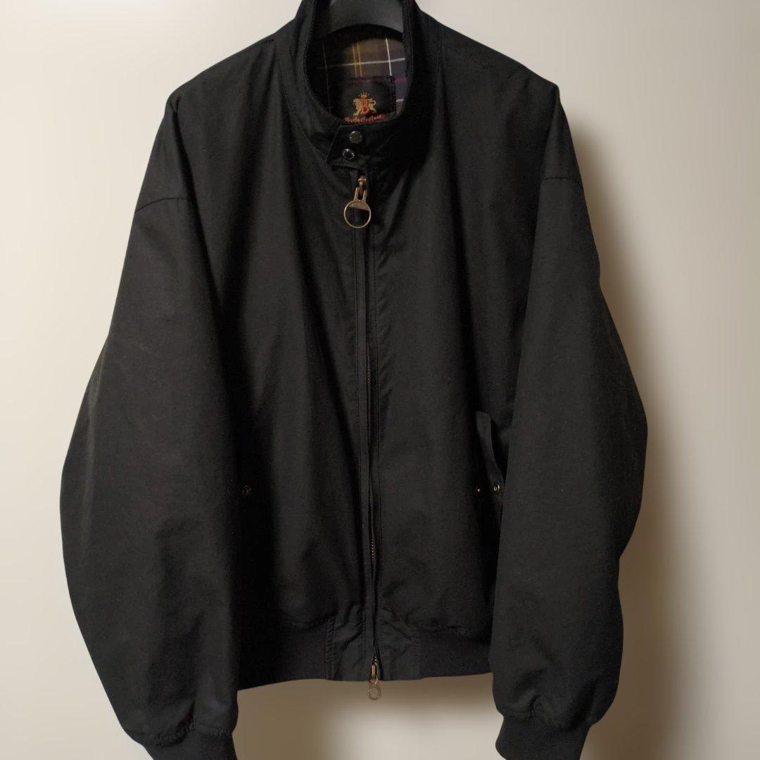バブアー×バラクータ　コラボ ブラック　ハリントンジャケット　XL　オイルド