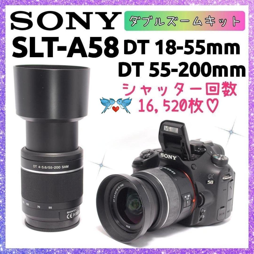 ❤即購入1000円OFF❤ SONY α58 望遠レンズ ダブルズームキット