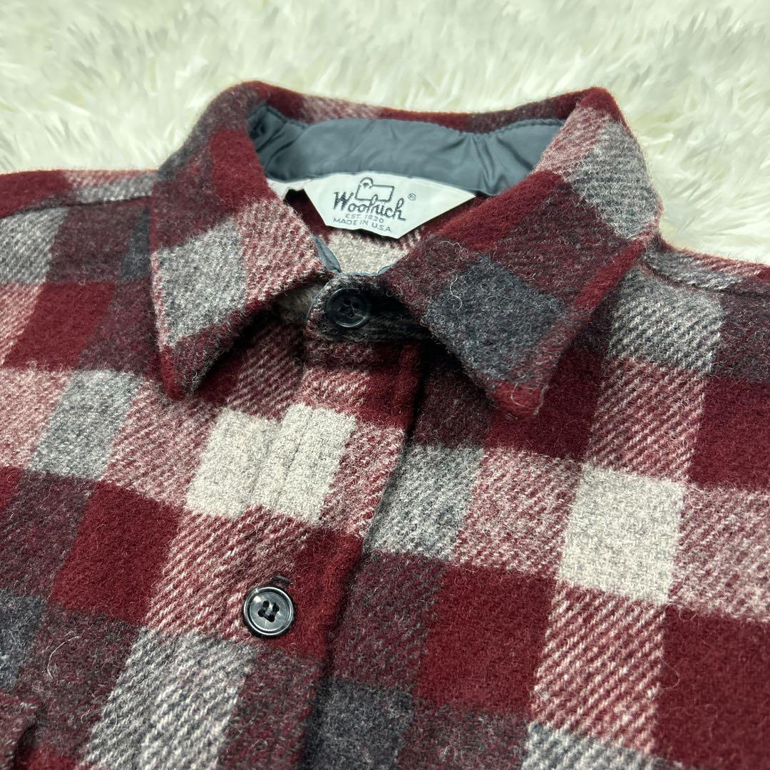 70s 白タグ　美品　ウールリッチ　CPOシャツジャケット　バッファローチェック