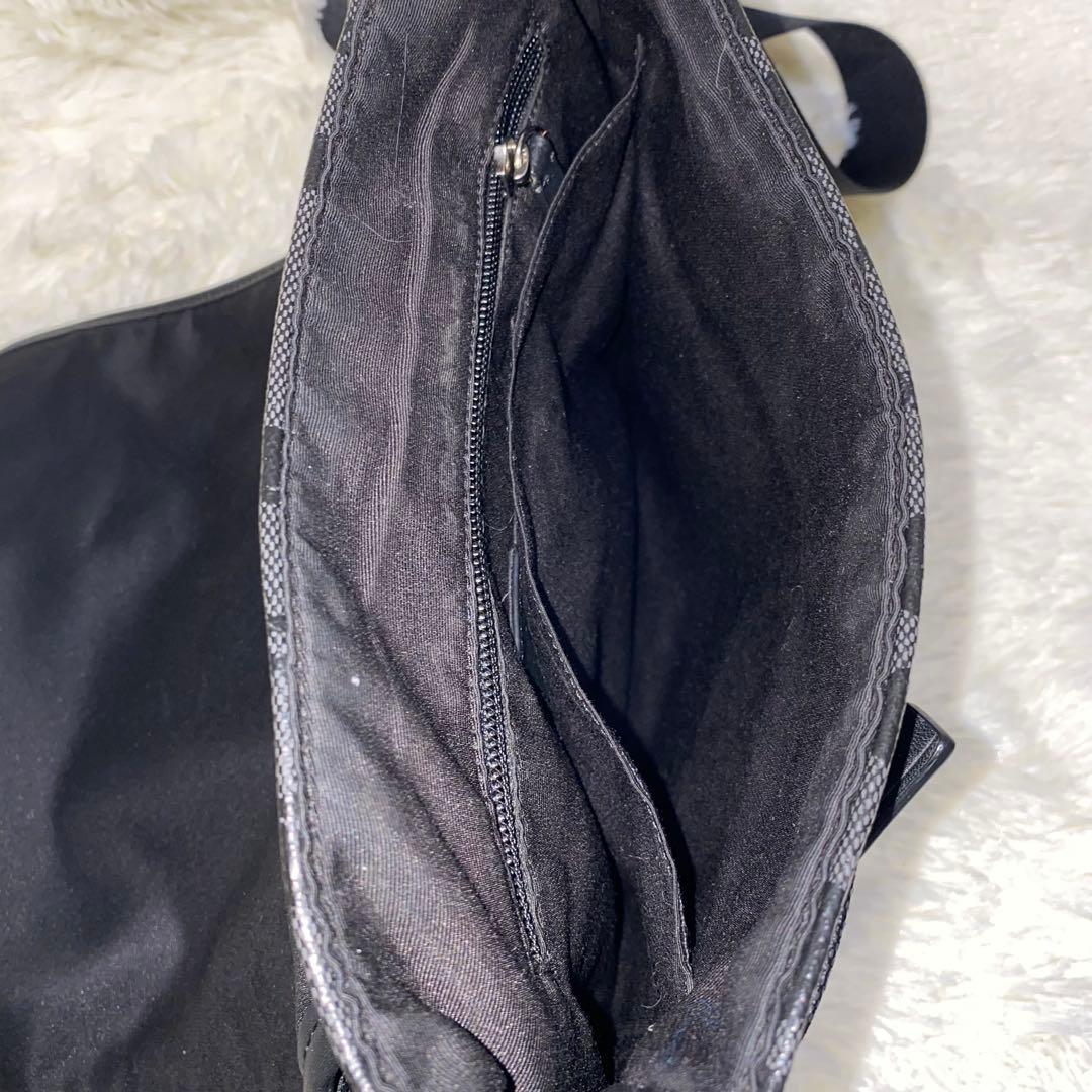 COACH ヘリテージ メッセンジャーバッグ シグネチャー　PVC ブラック