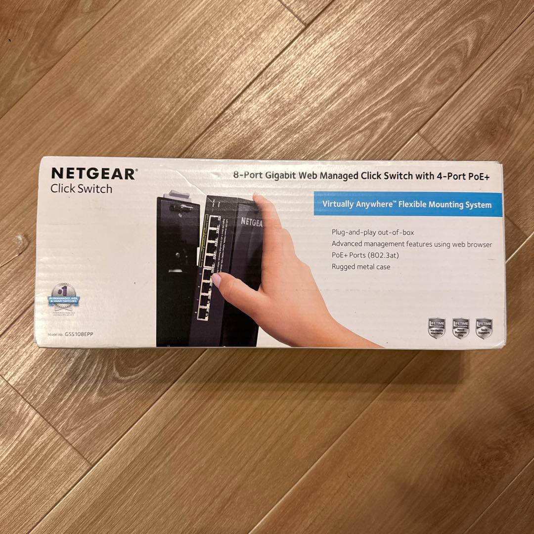 【新品未使用品】NETGEAR クリックスイッチ GSS108EPP