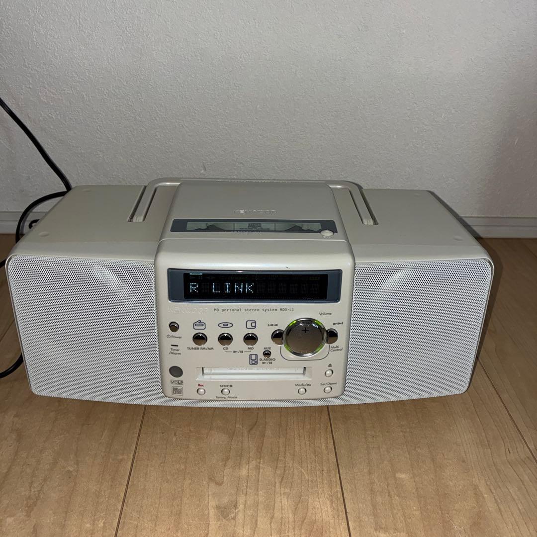KENWOOD CDMDプレーヤー　コンポ　MDX-L1　動作確認済　ホワイト