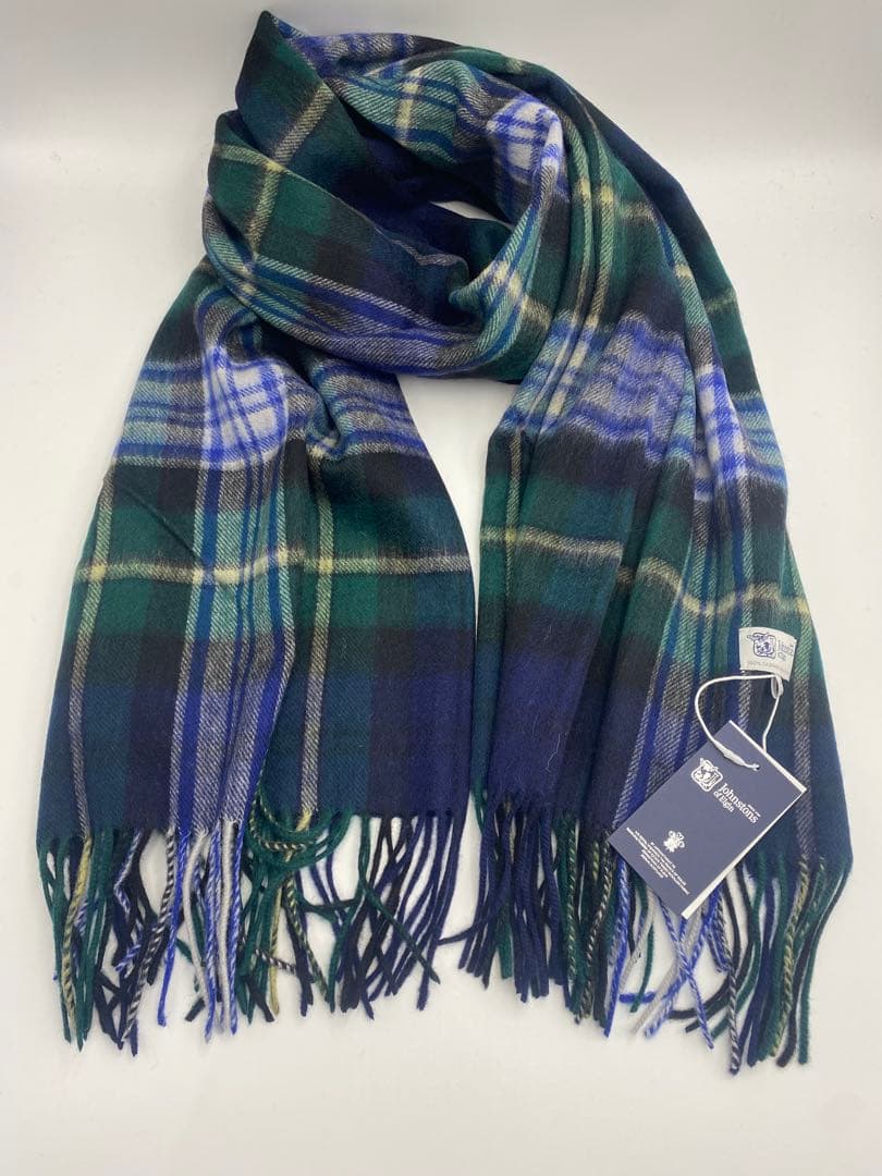 JOHNSTONS ジョンストンズ 大判チェックストール　ドレスゴードン