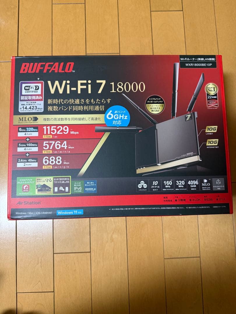【新品】BUFFALO Wi-Fi 7 18000 無線LANルーター