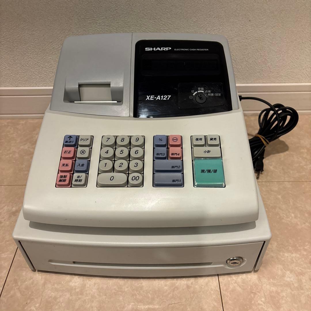 シャープ　レジスター　XE A127　簡単便利特殊　新品インキローラー付き