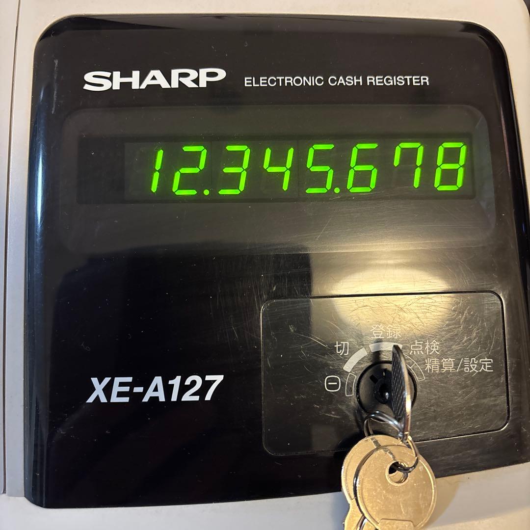 シャープ　レジスター　XE A127　簡単便利特殊　新品インキローラー付き
