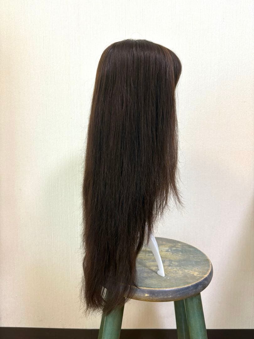 人毛100%フルウィッグ　リネアストリア チョコブラウン ストレートロング