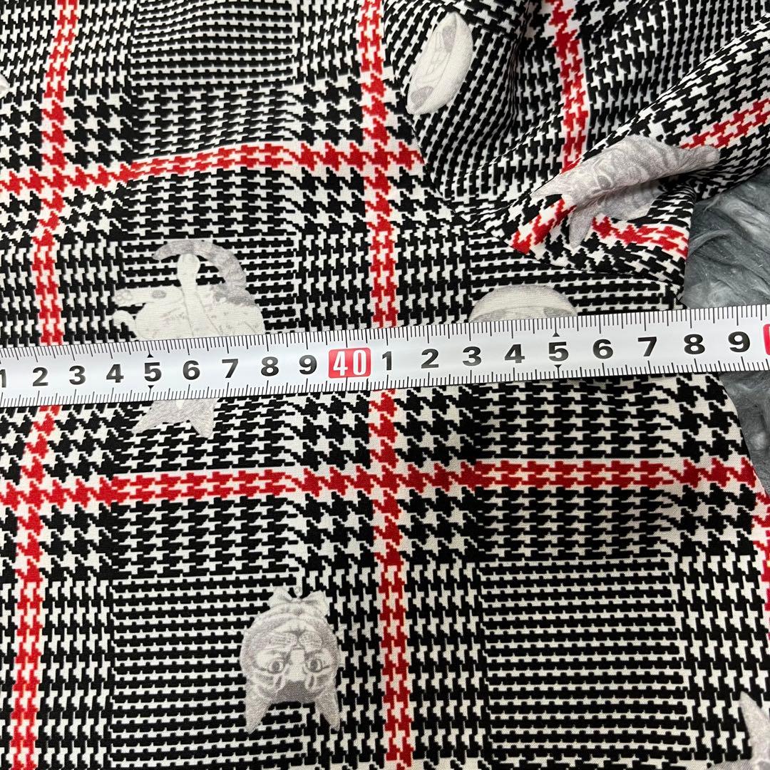 mmts　マミタス　しょこたん　グレンチェック　Aラインワンピース 総猫柄　F