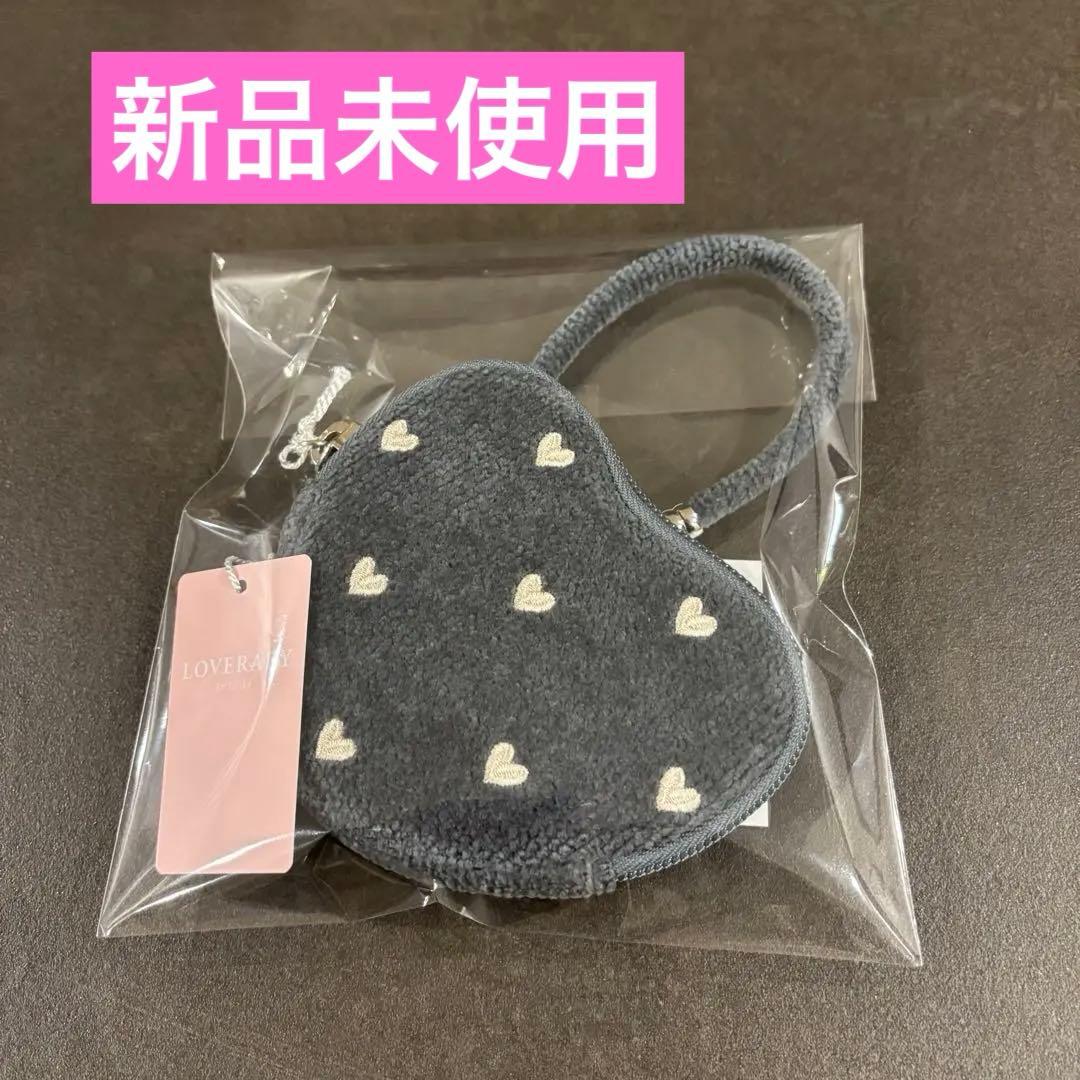 新品未使用★フェイラーポーチ ラブラリーハート　ハート型ポーチ グレー