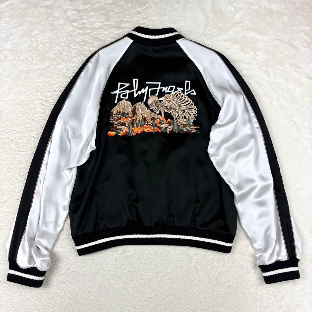 パームエンジェルス 20AW スカジャン ブルゾン スカル刺繍 黒M イタリア製