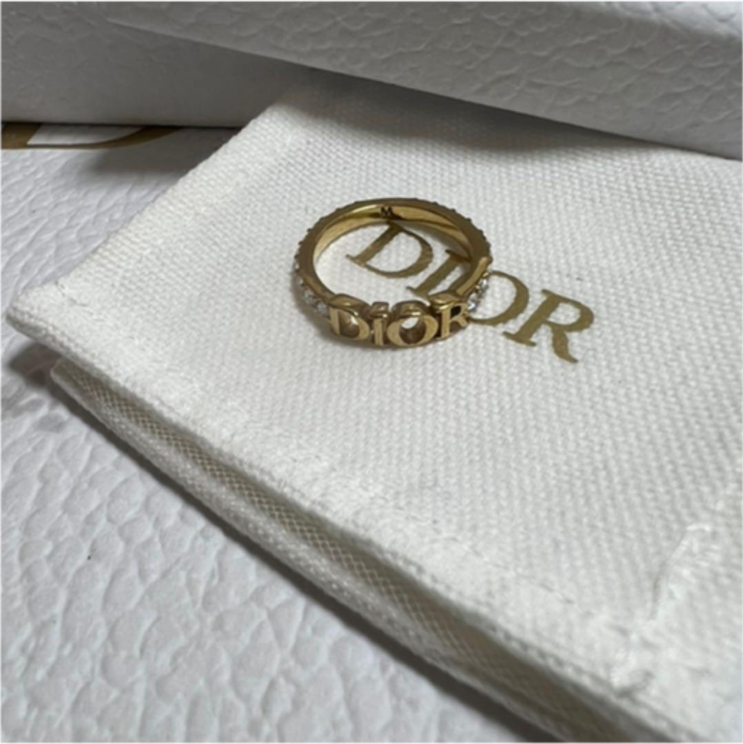 Christian Diorクリスチャンディオール指輪リング　ゴールドストーン