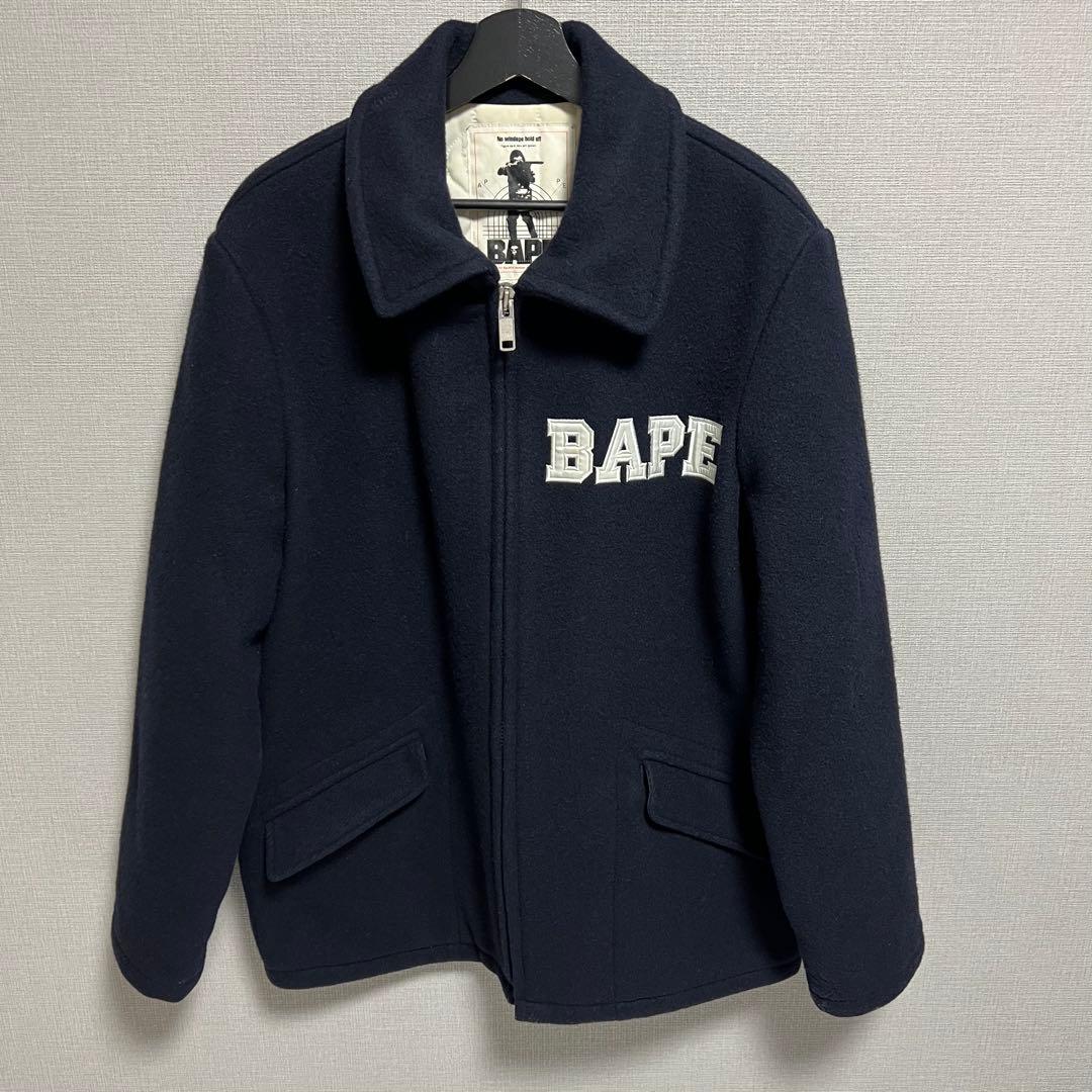 A BATHING APE ウールメルトンジャケット スポーツジャケット 90s