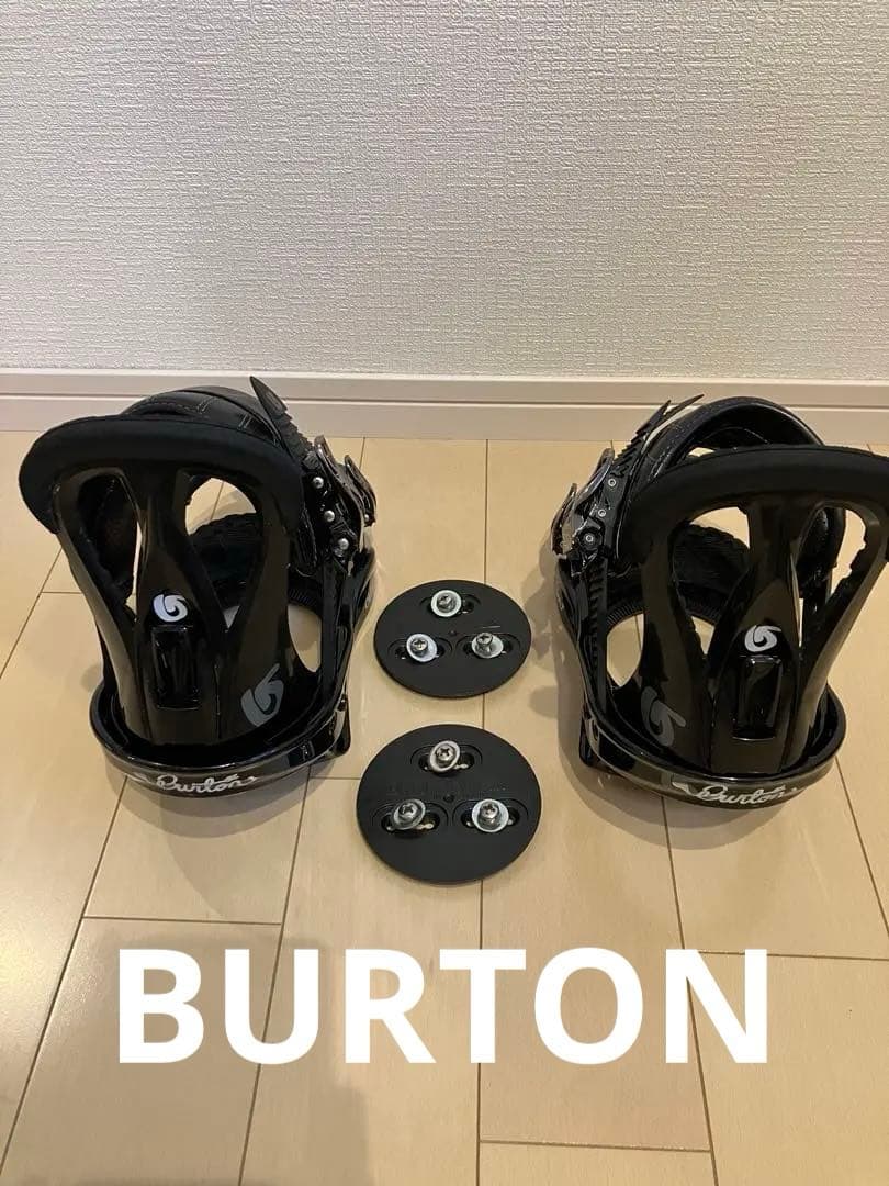 Burton スノーボード ビンディング 3D プレート付き　バートン　黒