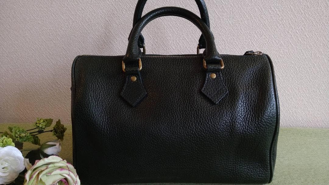 未使用 Ralph Lauren ラルフローレン ミニボストンバッグ グリーン