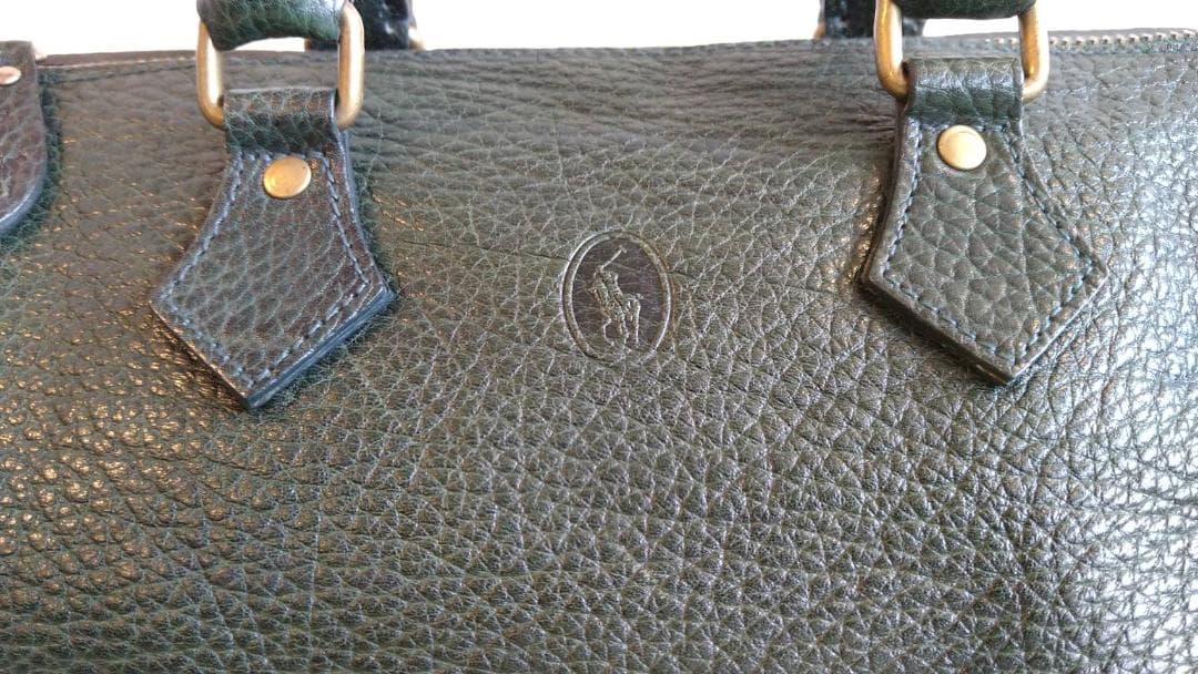 未使用 Ralph Lauren ラルフローレン ミニボストンバッグ グリーン