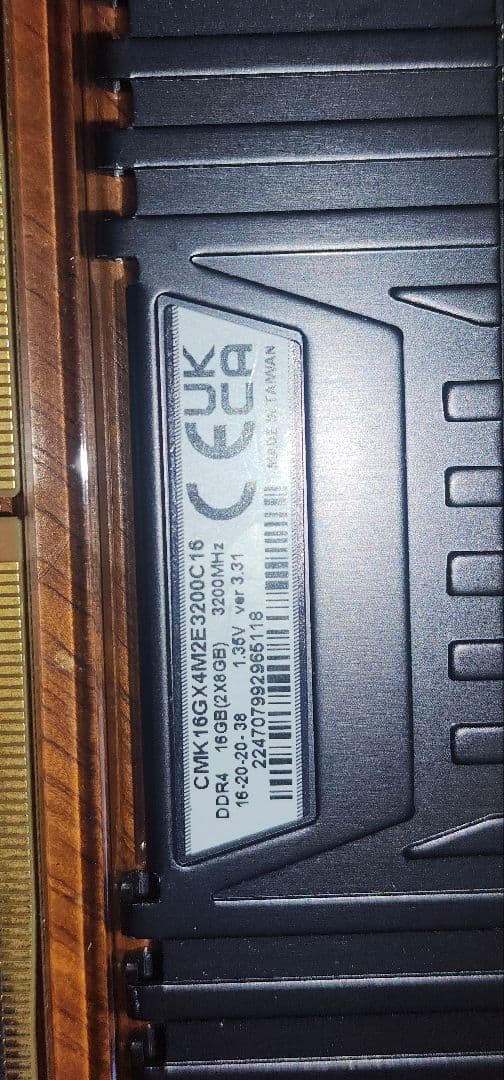 DDR4-PCメモリー　コルセア 全容量32GB 3200MH