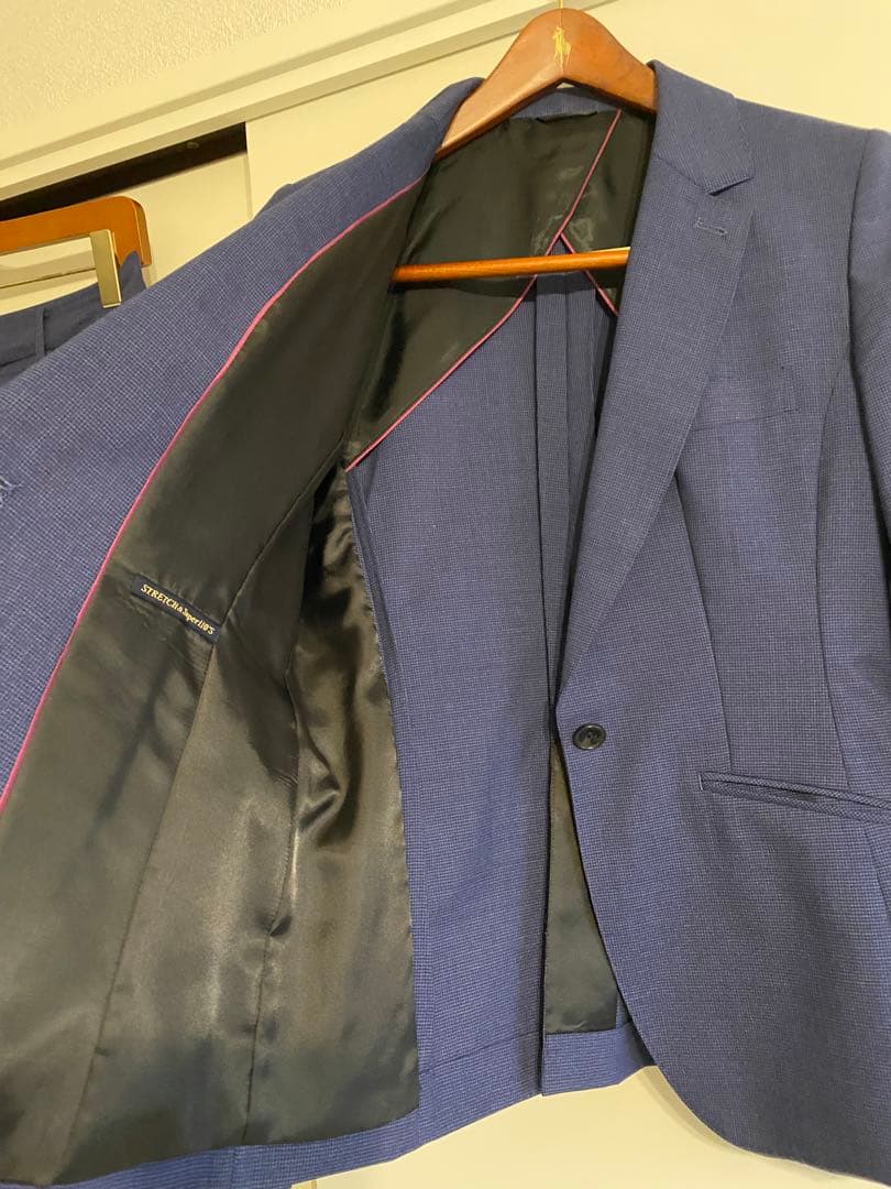 洋服の青山 HILTON 極美品イタリア高級スーツXL 13号 入学式 入園式