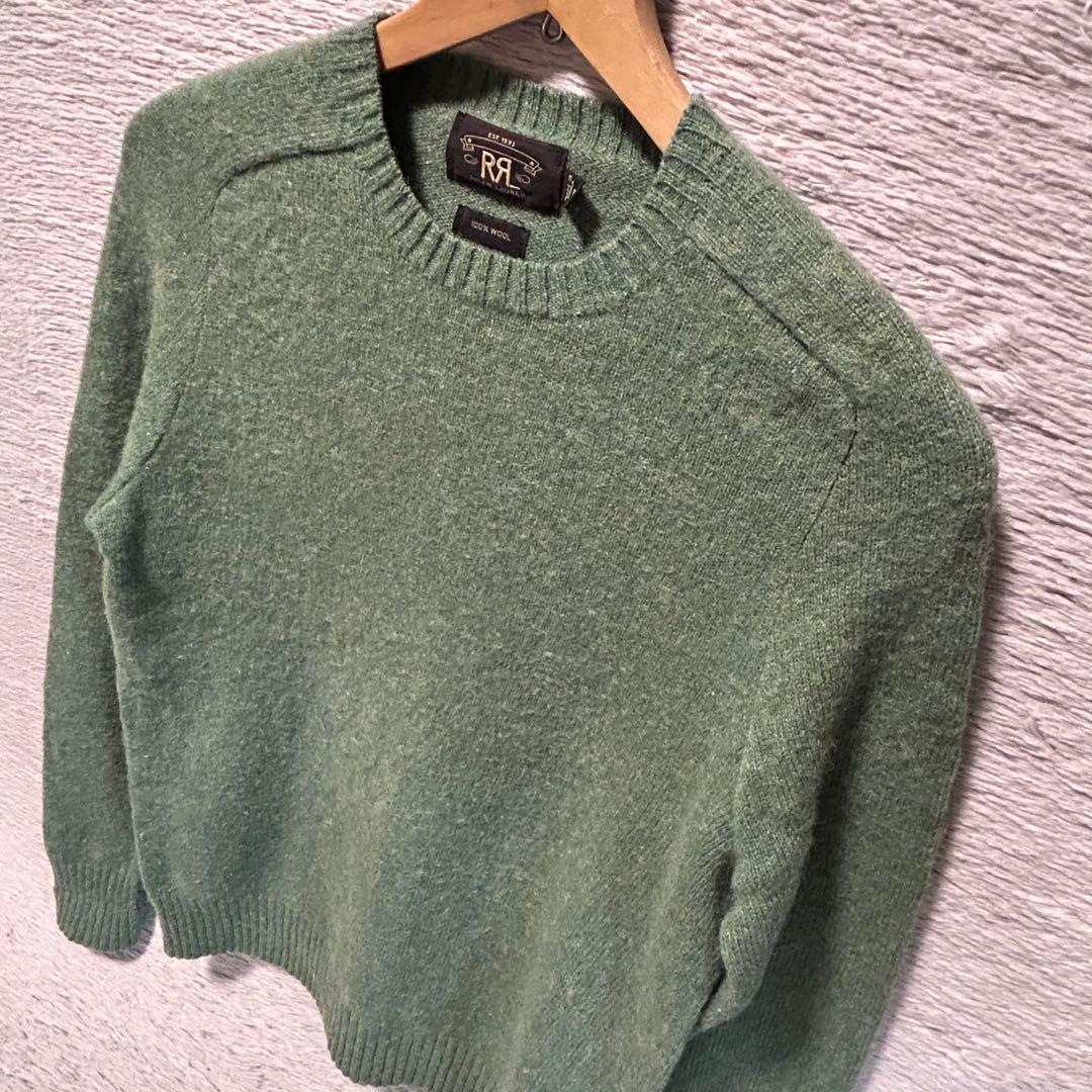 RRL ダブルアールエル　エルボーパッチウールセーター　XS ポロラルフローレン