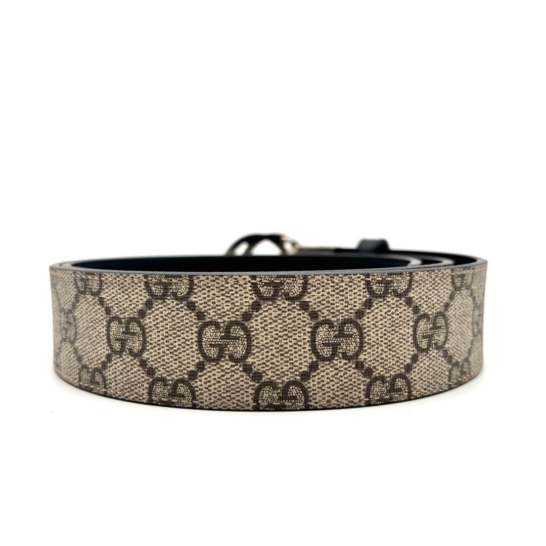 未使用保管品 グッチ ベルト GGスプリーム インターロッキング ロゴバックル