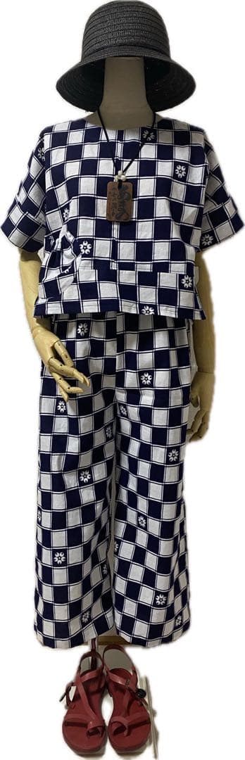 浴衣　反物　リメイク　セットアップ　トップス　パンツ