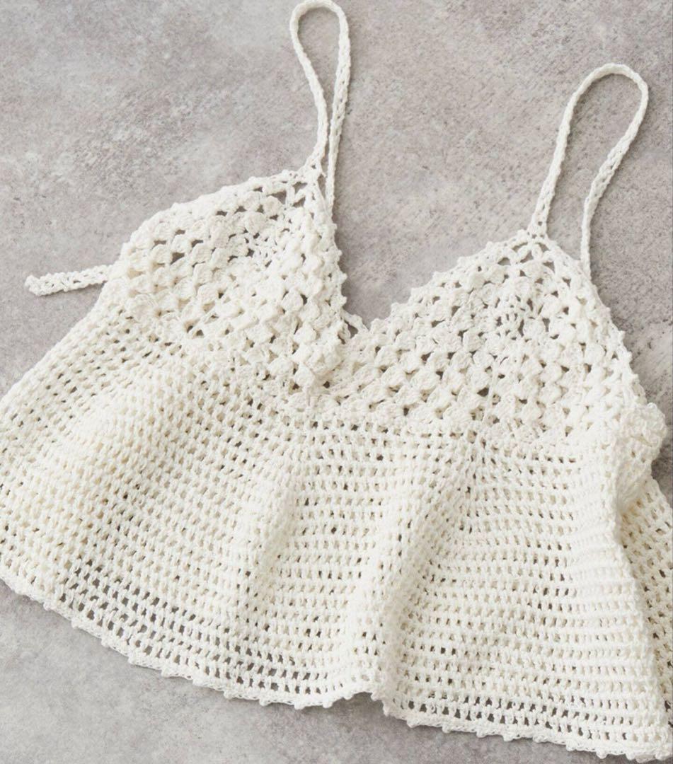 Spick&Span クロシェニットキャミソール　ホワイト完売品！！