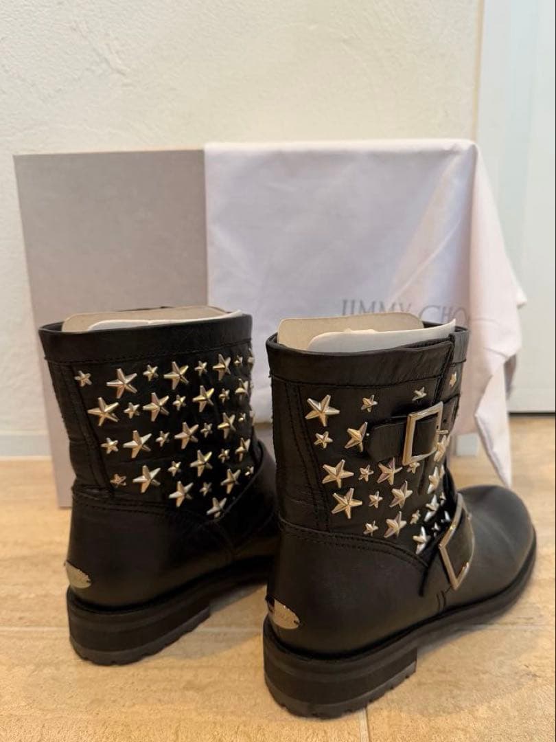 JIMMY CHOO ジミー チュウ スタースタッズエンジニアブーツ サイズ36