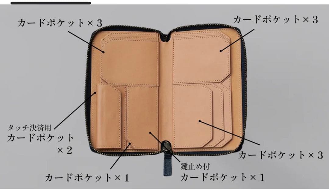 新品　未使用　Panino Vachetta 長財布 黒　incroci