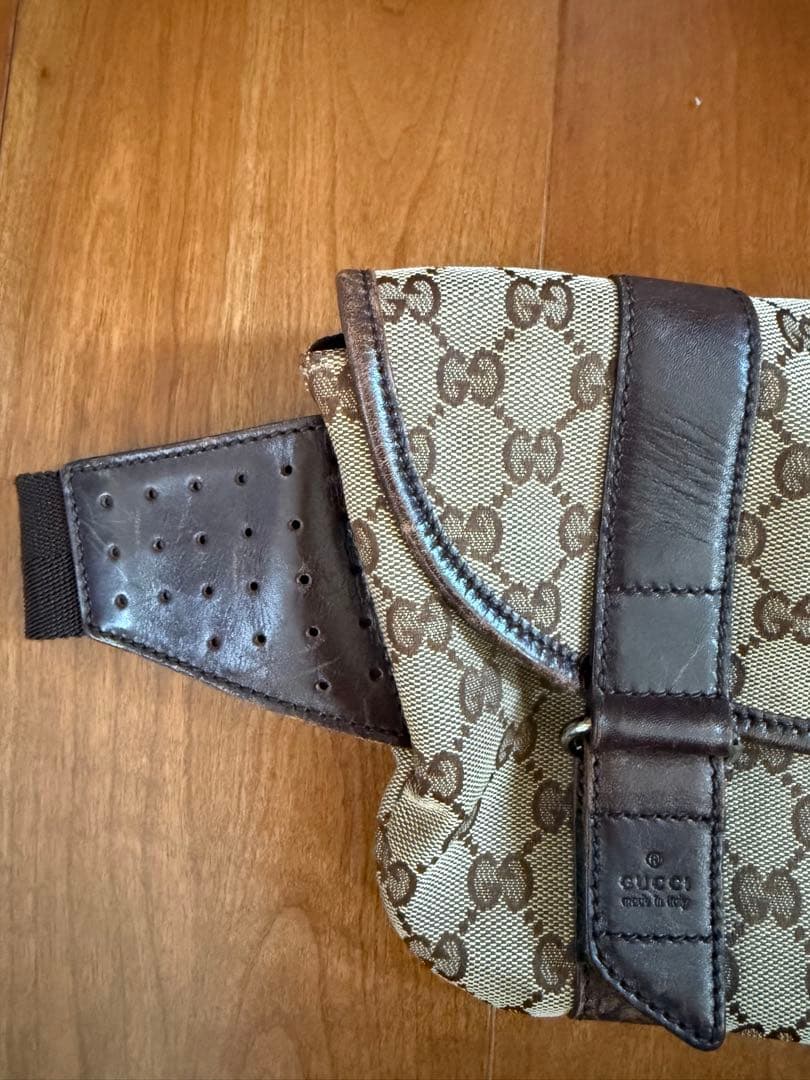GUCCI グッチ GGキャンバス ボディバッグ ウエストポーチ