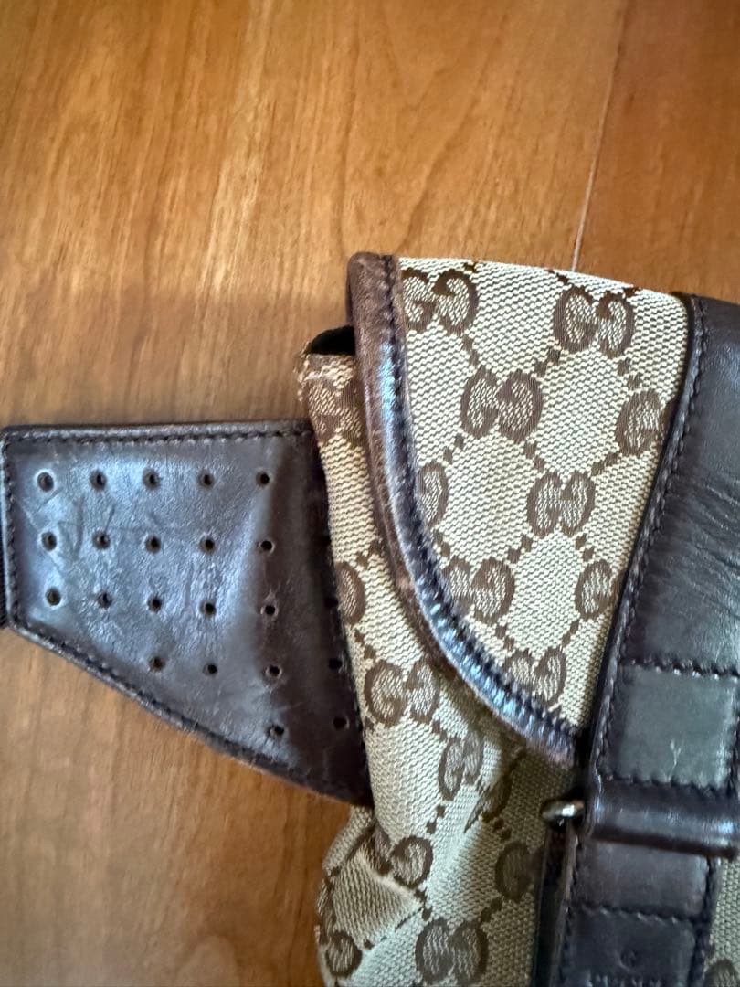GUCCI グッチ GGキャンバス ボディバッグ ウエストポーチ