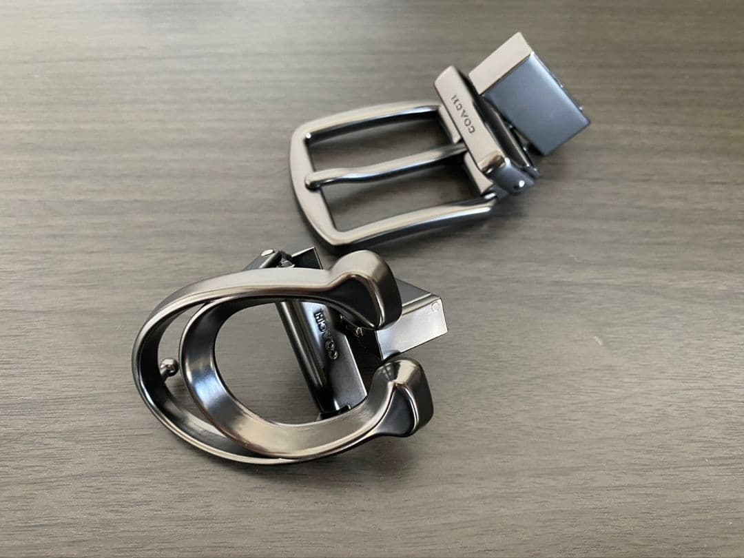 SALE♪コーチ　新品　リバーシブル　バックル回転可能ベルトセット　ビジネス紳士