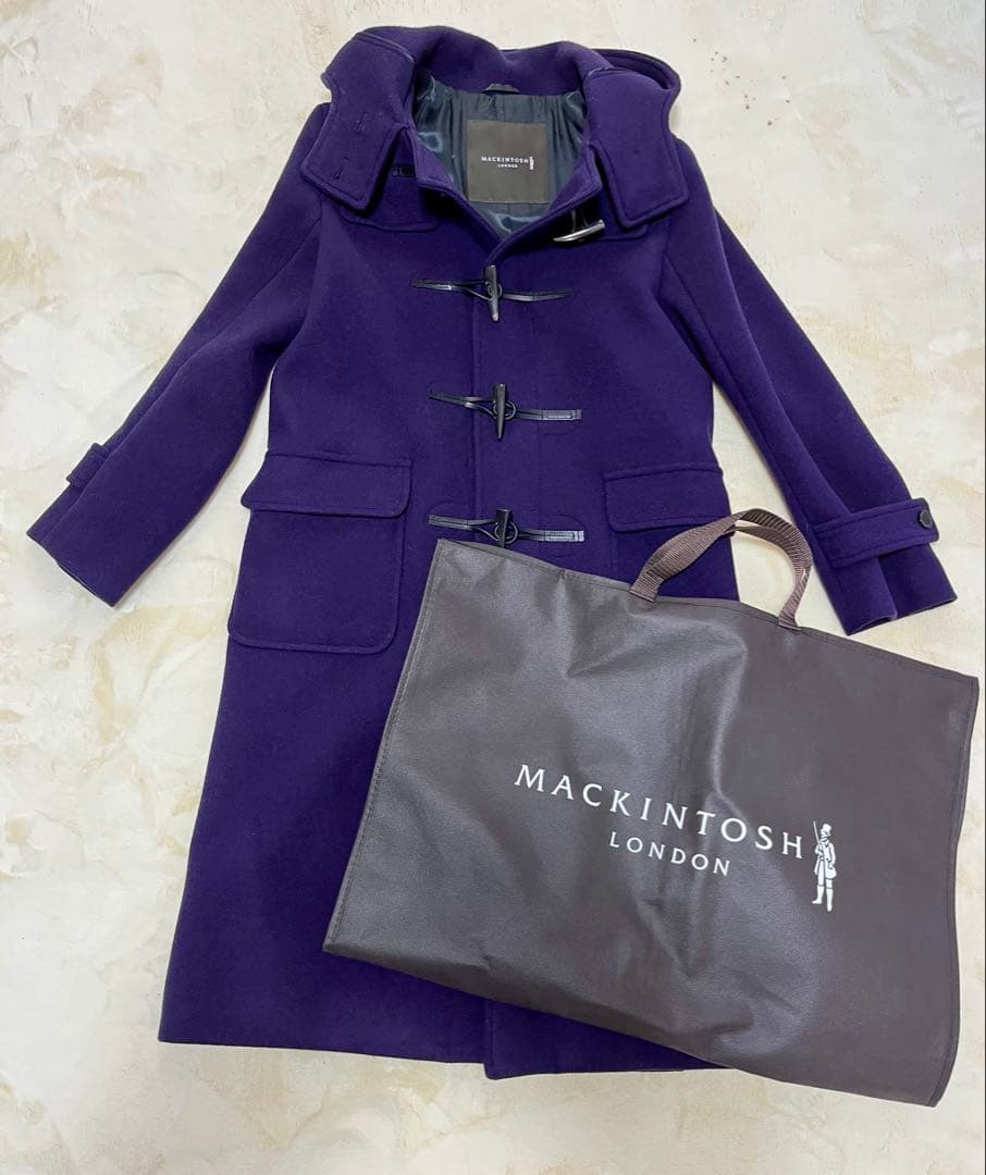 【美品】マッキントッシュロンドン　ダッフルコート ロング 38 パープル未使用品