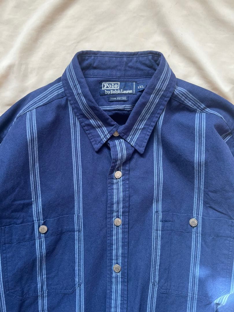ビッグサイズ‼️X X L ヴィンテージポロラルフローレン　銀ボタン