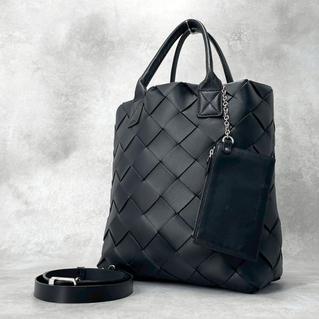 【現行品定価55万】BOTTEGA VENETA マキシイントレチャート トート