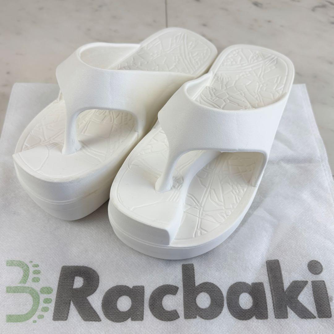 Racbaki ラクバキ イージーサンダル 24SHAS0276 ホワイト S