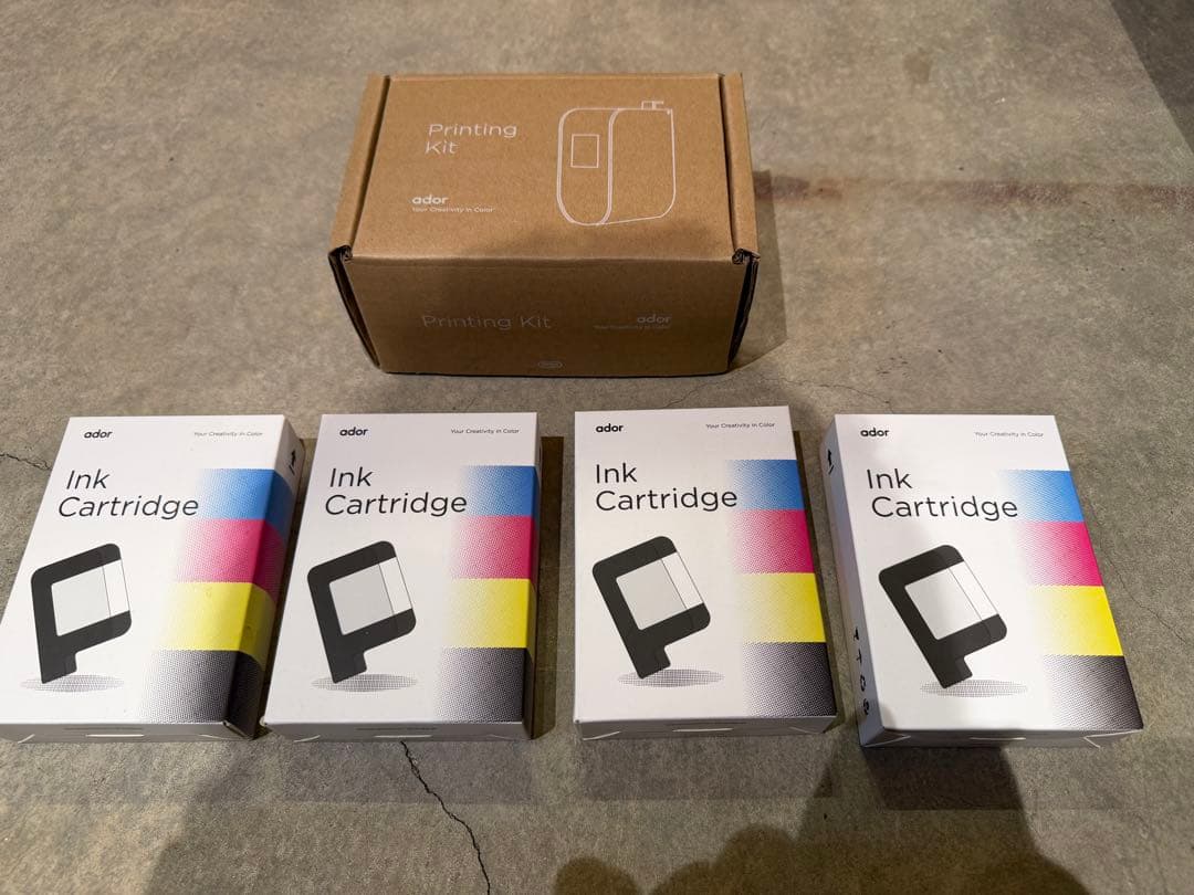 FLUX Ador 純正プリントヘッド＋インクカートリッジ4色セット 新品未使用