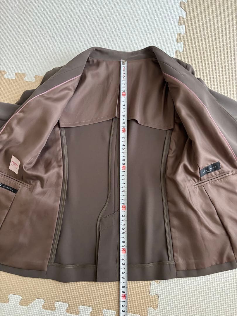 AOKI×Oggi★MEWORK ブラウン系2パンツスーツ7号