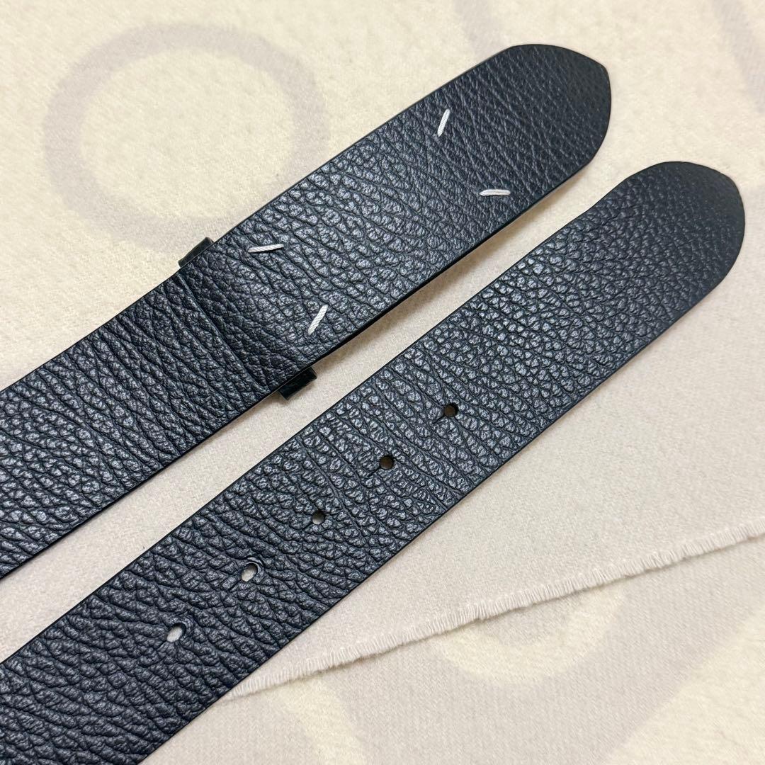 Margiela メゾン マルジェラ 25SS レザー ベルト ステッチ 黒