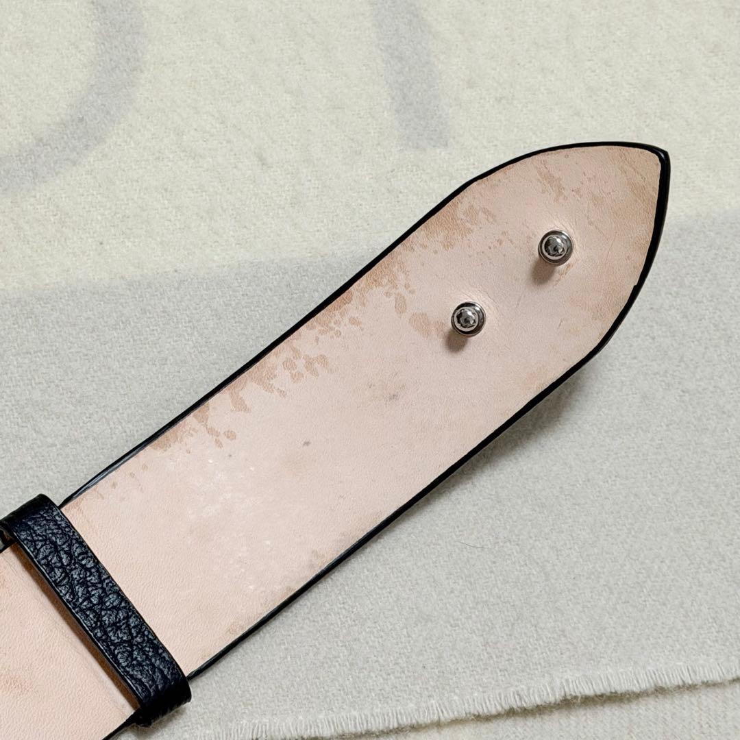 Margiela メゾン マルジェラ 25SS レザー ベルト ステッチ 黒