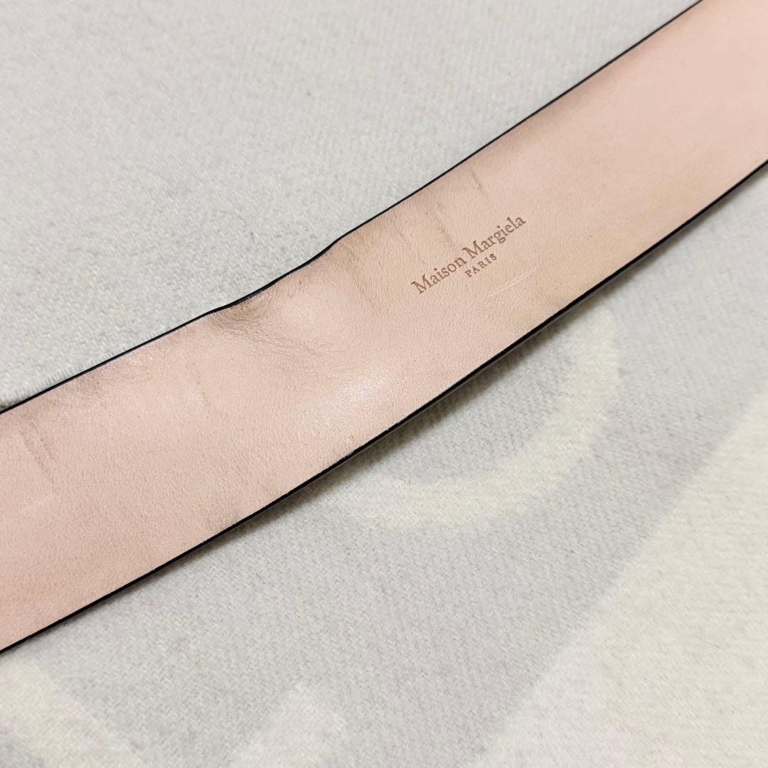 Margiela メゾン マルジェラ 25SS レザー ベルト ステッチ 黒