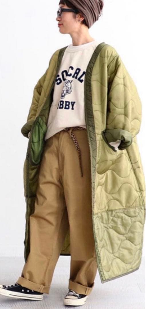 風み SARO ミリタリーライナーキルティング　ロングコート　サロ