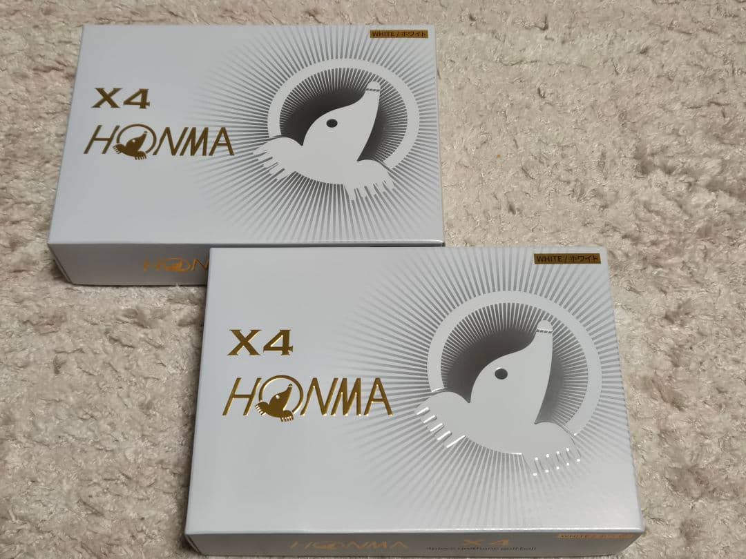 本間ゴルフ ゴルフボール X4 4ピースゴルフボール ホワイト2ダース24個