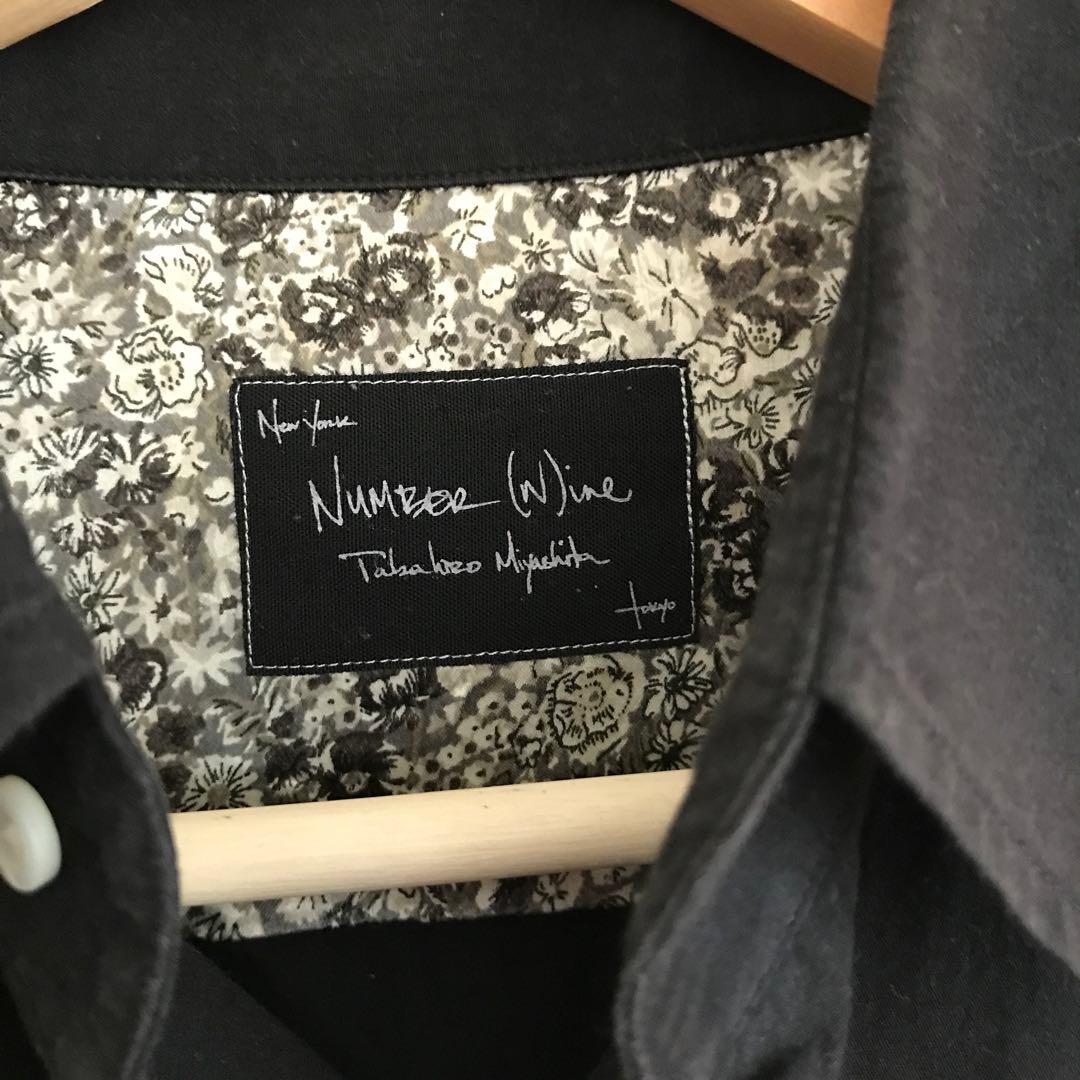 ナンバーナイン03カート期　裏地リバティーブラックシャツ　サイズ2