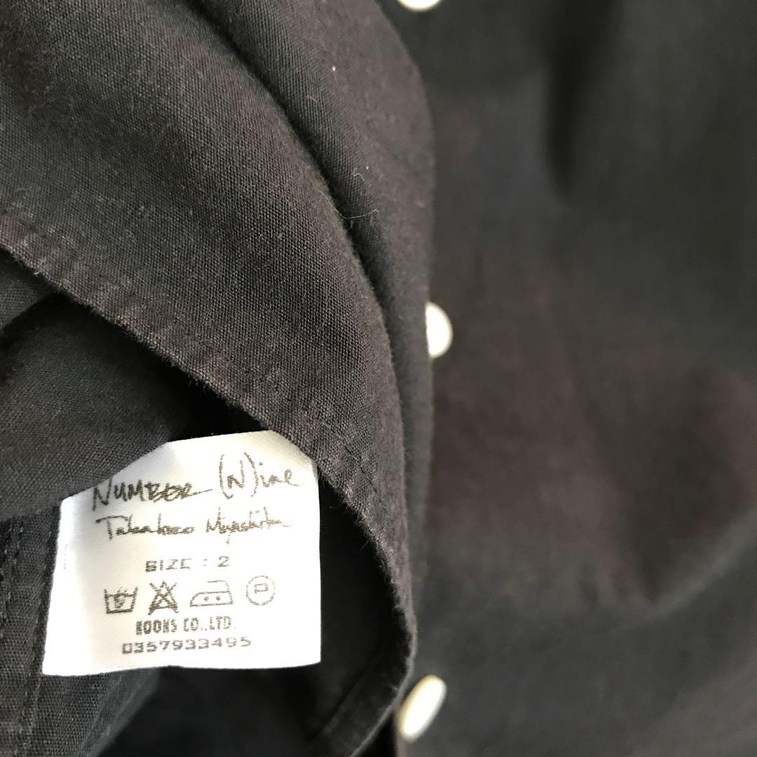 ナンバーナイン03カート期　裏地リバティーブラックシャツ　サイズ2