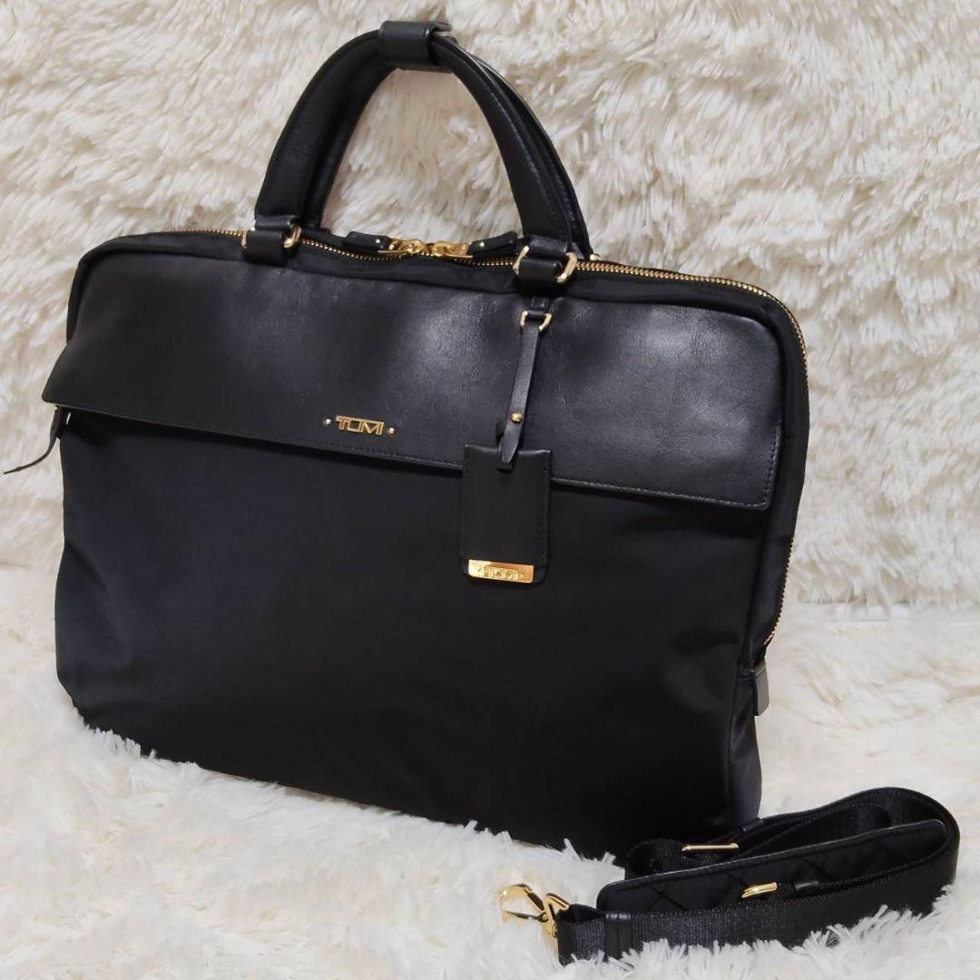 トゥミ ブリーフケース ビジネスレザー ナイロン ブラック 極美品