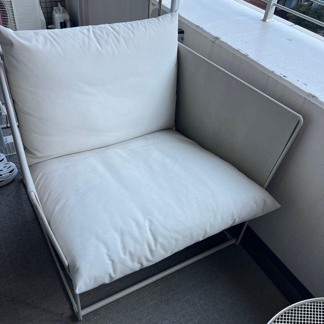 IKEA HAVSTEN ハーヴステン アームチェア 屋外用, ベージュ