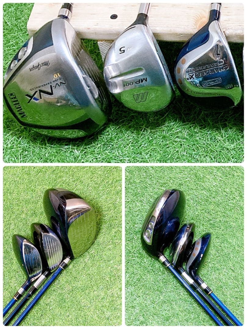 N7 【レフティー】初心者オススメ　ゴルフクラブセット　メンズ　13本
