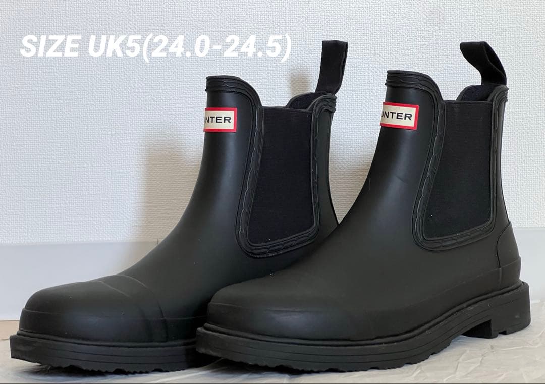 【試着のみ】HUNTER コマンドチェルシーブーツ ブラック