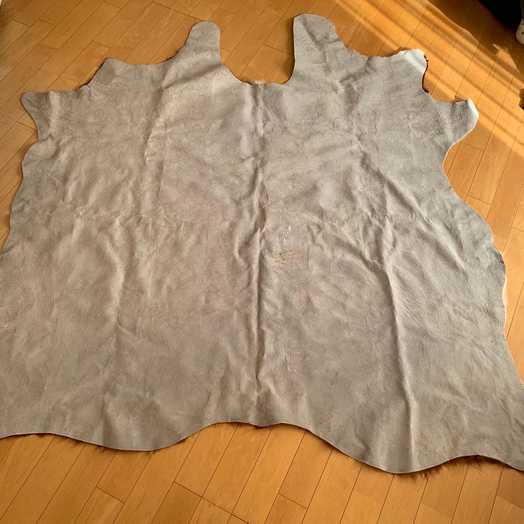 未使用 IKEA カウハイド KOLDBY ブラウン 牛革 ラグ 特大 カウラグ