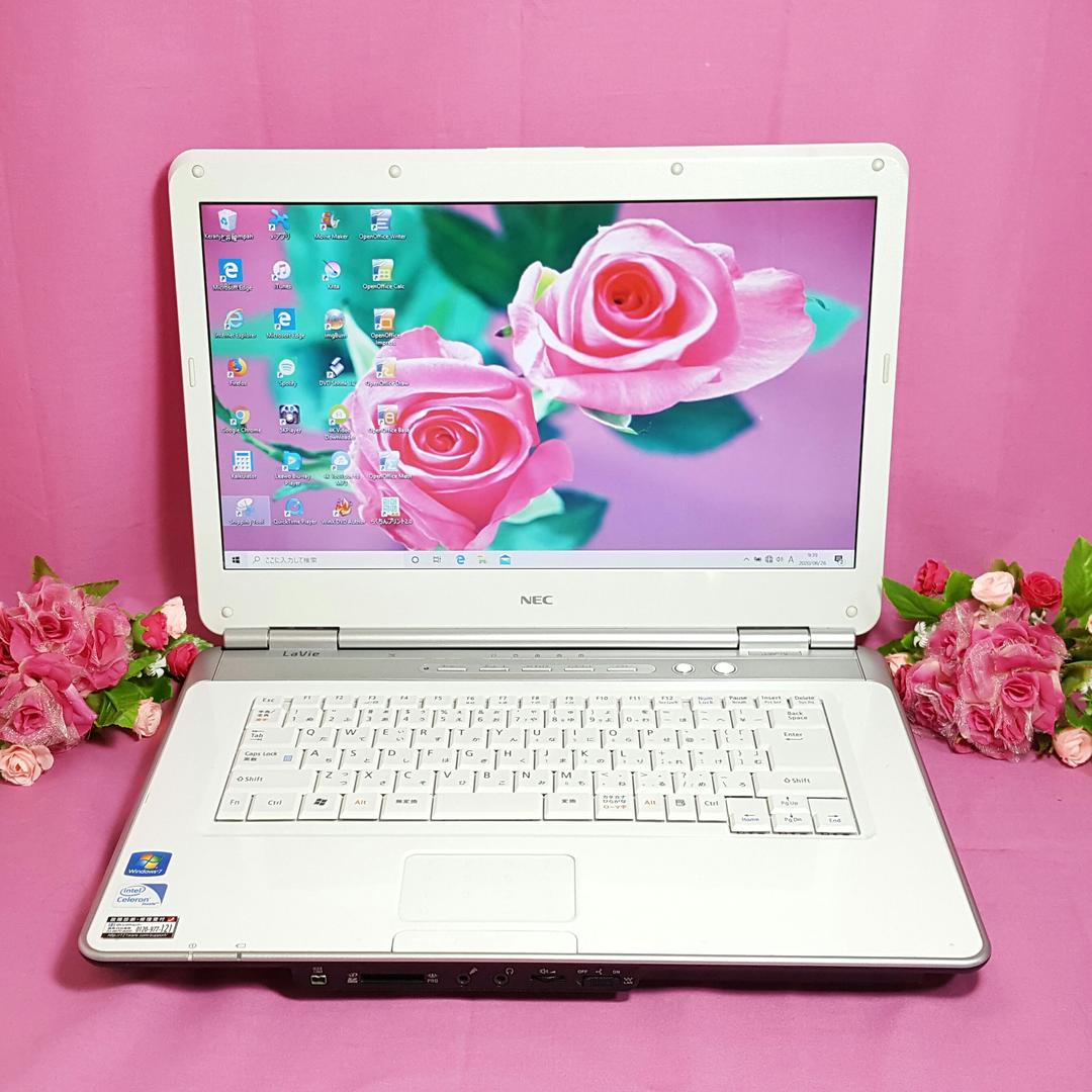 ✰最新✰Win10✰白色✰NEC✰LaVie✰Wi-Fi✰大容量✰メモリ4GB