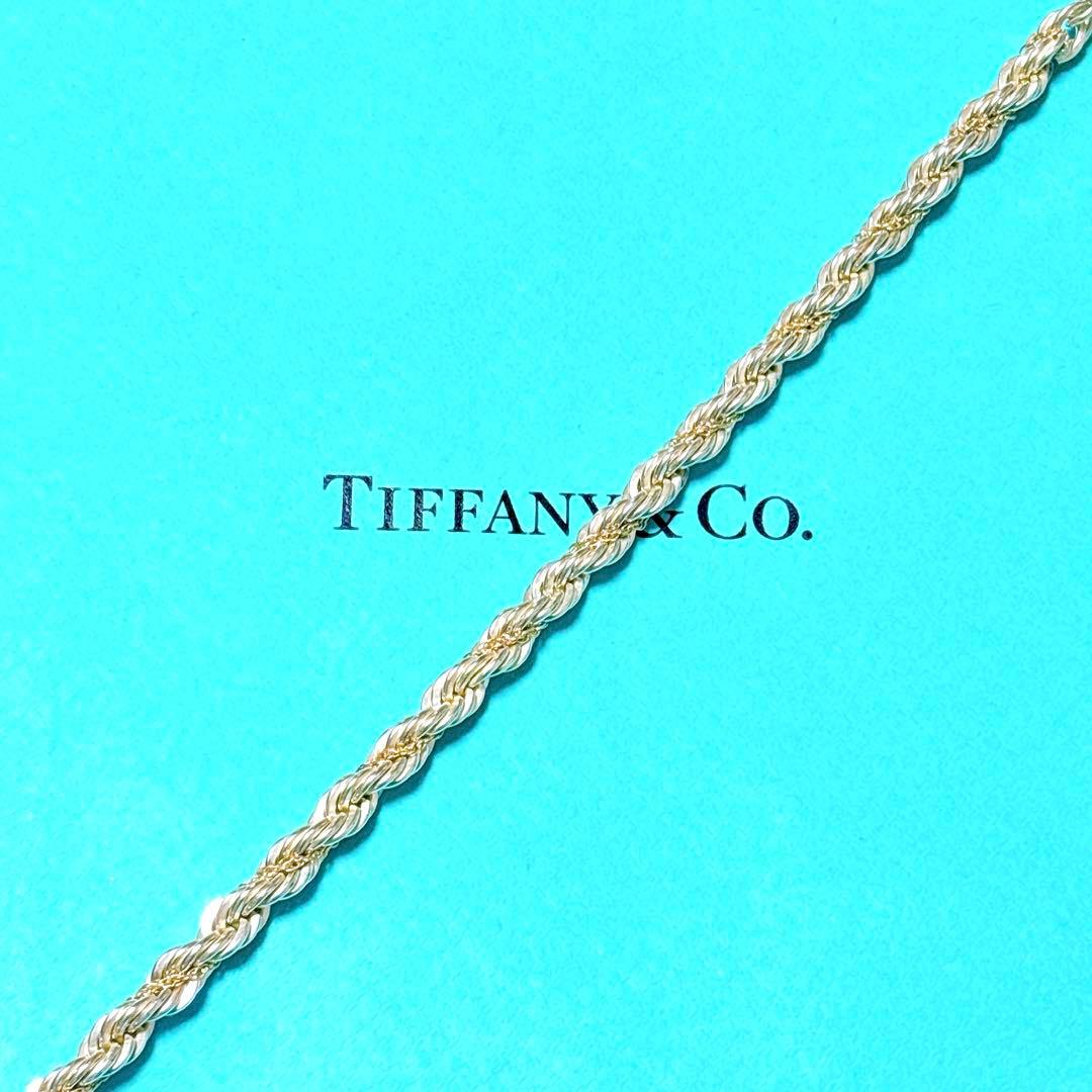 【美品】19cm ティファニー ツイスト コンビブレスレット 750/925